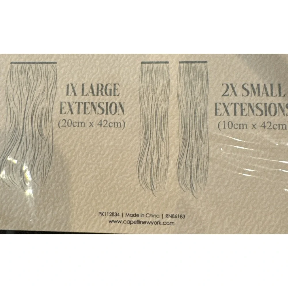 Capelli Brown 3 Piece Faux Hair Clips 1 Large And 2 Small.  Wear‎ Straight/curly
